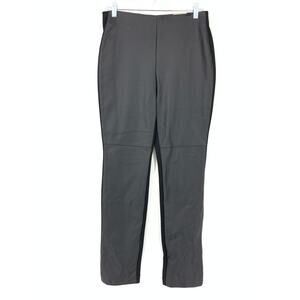 Chico's Women's Sz 0 US S The Abbey Pieced Pant Black Faux Leather Ultimate Fit